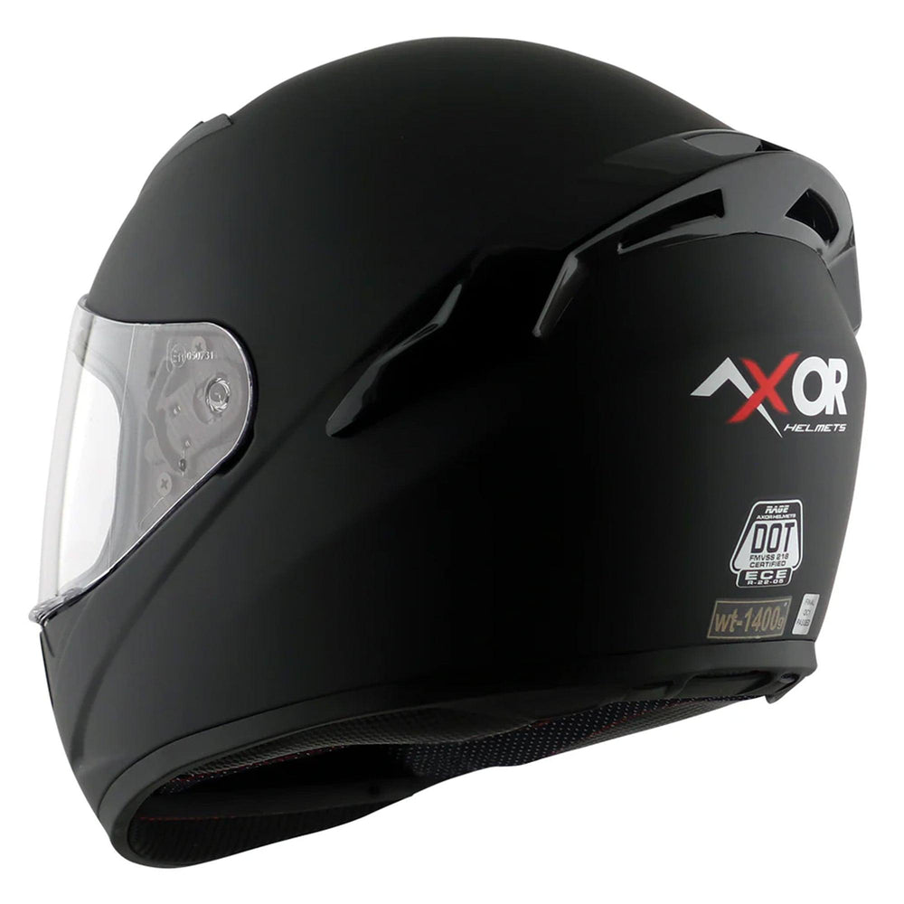Axor Rage Full Face Helmet - Matt Black