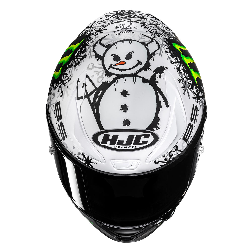 HJC RPHA 1 V2 Carbon Snow Diablo MC10SF Motorcycle Helmet