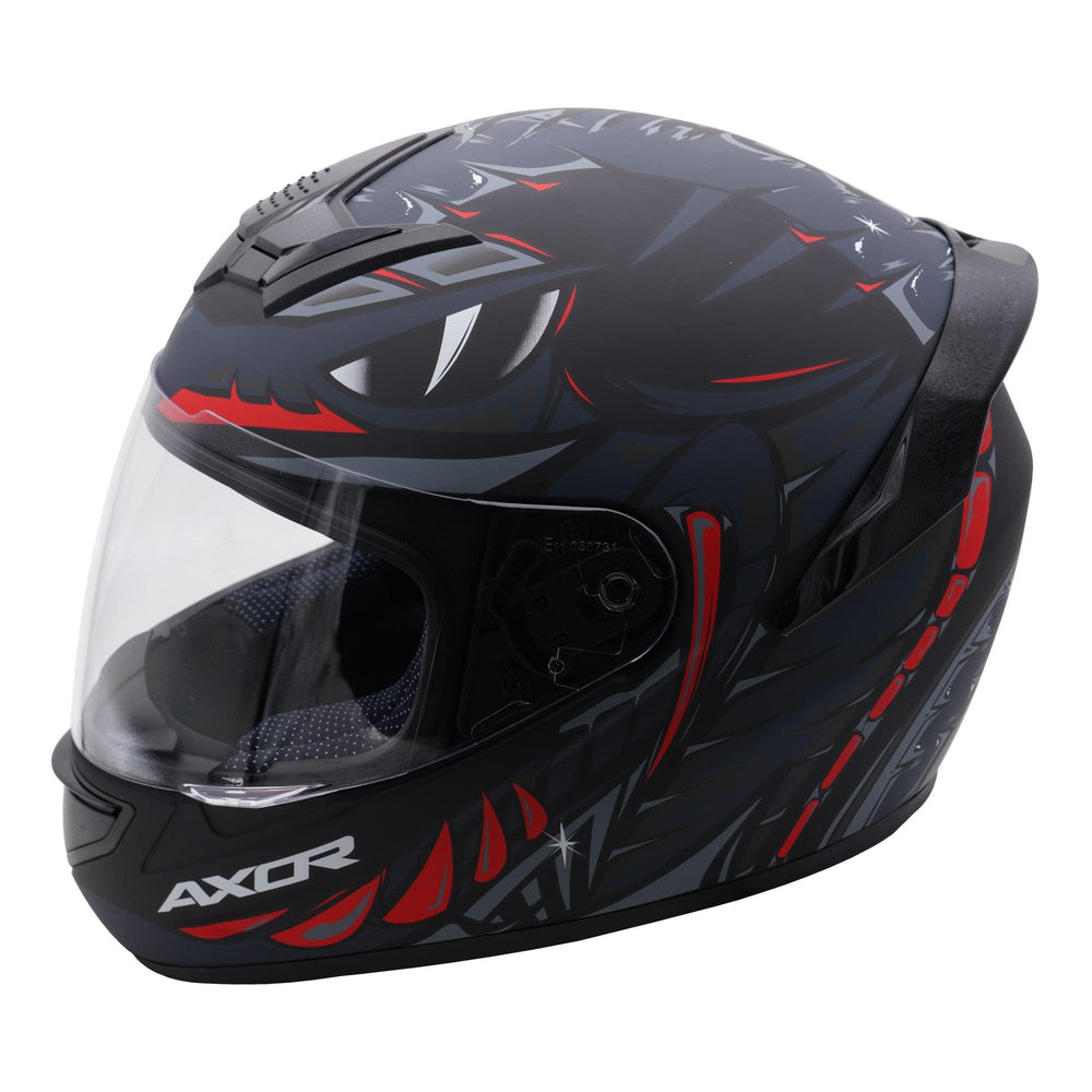 Axor Rage Full Face Helmet - Python Black Grey Red Matt
