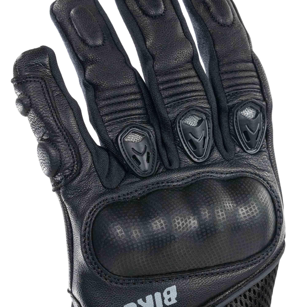 Bike It  UFG Ultimate Streetfighter Leather Motorcycle Gloves Black