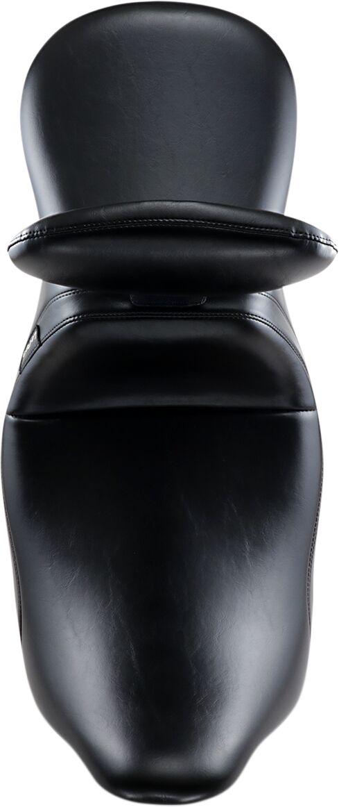 LE Pera Daytona 2 Up Seat With Backrest Pad For Harley Davidson FLHR 1584 2008-2011 Smooth - Black