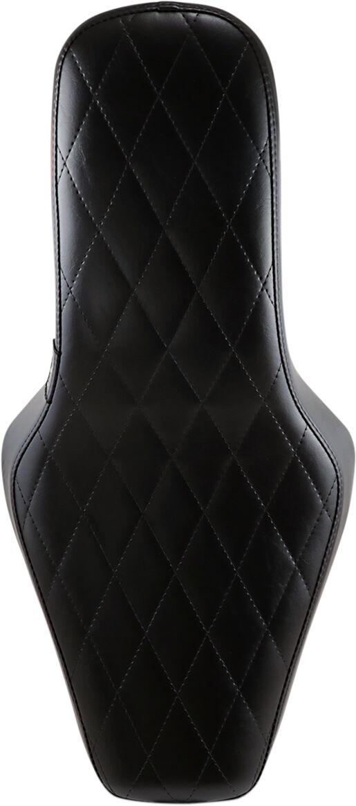 LE Pera Cobra Full-Length Seat For Harley Davidson XL1200C 2004-2020 Diamond - Black