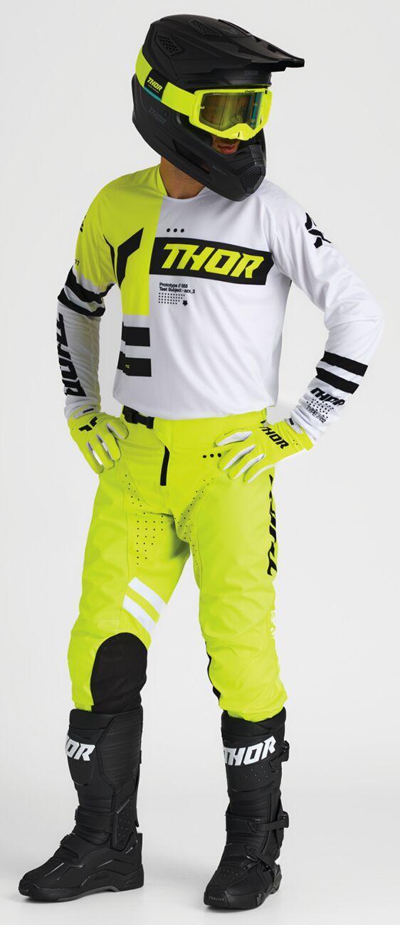 Thor Launchmode Dozer Jersey - Acid/Black/Fluorescent Yellow/White