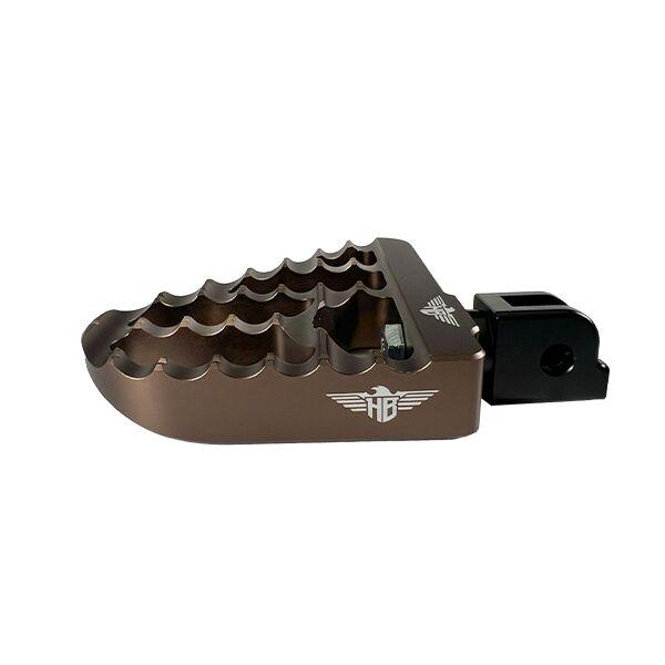 Heinz Bikes Mini Front Floorboard Footpegs For Harley Davidson FLDE 1750 2018-2020 - Bronze