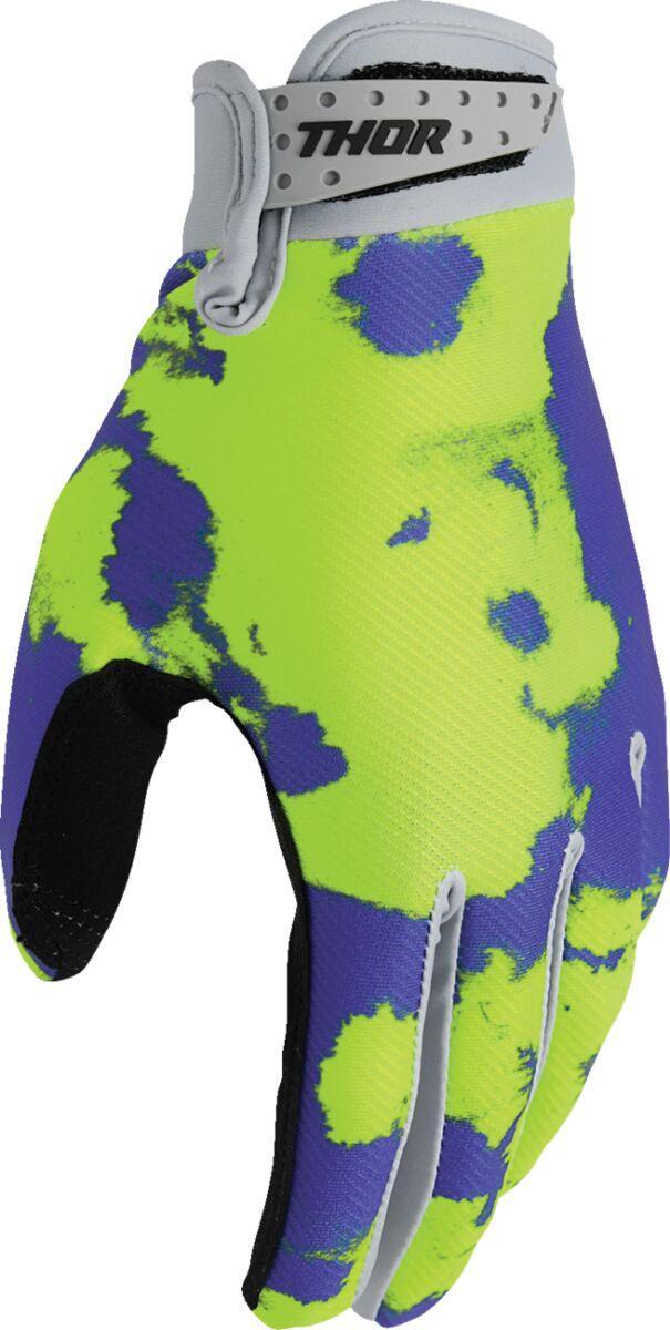 Thor Launchmode Bleach Gloves - Acid/Black/Grey/Purple