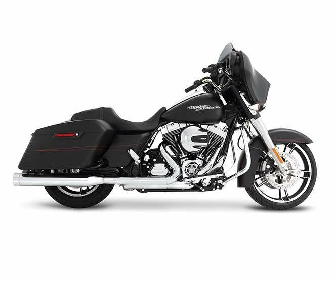 Rinehart 4" Dual Silencers For Harley Davidson FLHR 1340 1995-1998 - Chrome