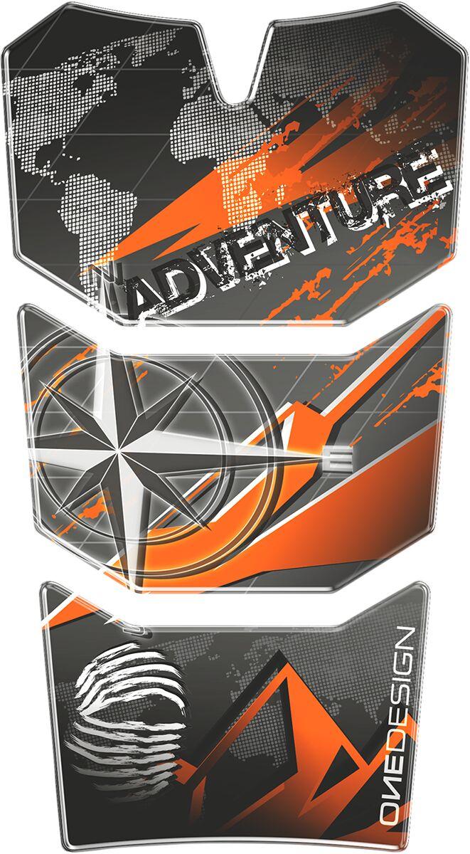 Onedesign Resin/Soft Touch Tank Pad For BMW R 1200 GS 2006-2019 - Black/Carbon/Grey/Red