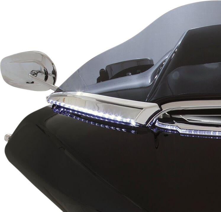 Ciro Horizon LED Lighted Windshield Trim For Harley Davidson FLTRK 1868 ABS 2020-2024 Chrome Clear