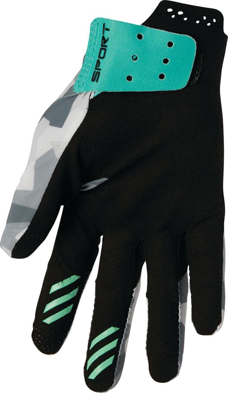 Thor Womens Sportmode Shadow Gloves - Black Grey Teal White