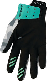 Thor Womens Sportmode Shadow Gloves - Black Grey Teal White