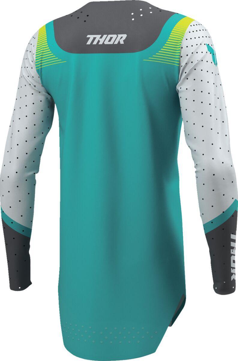 Thor Womens Sportmode Velocity Jersey - Aqua/Fluorescent Yellow/Grey/White