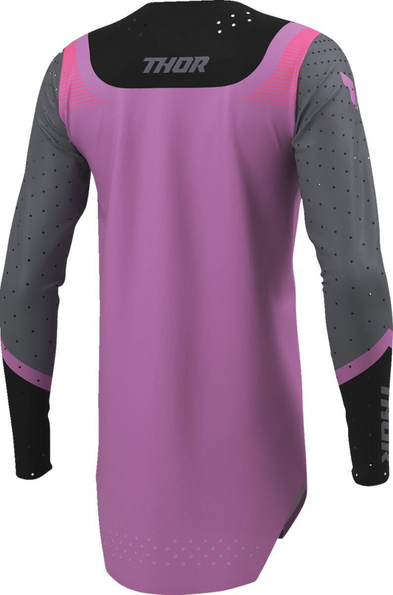 Thor Womens Sportmode Velocity Jersey - Black/Dark Grey/Pink/Purple