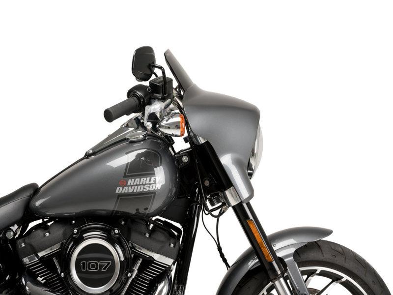 Puig Batwing Sports Screen For Harley Davidson Softail Sport Glide FLSB 2018-2024 - Dark Smoke