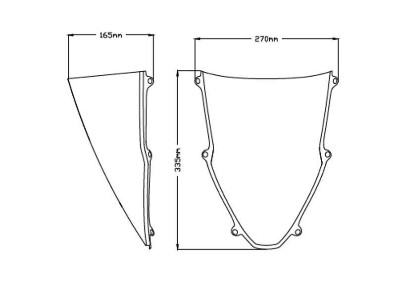Puig R-Racer Screen For Honda CBR1000RR-R Fireblade 2020-2025 - Clear