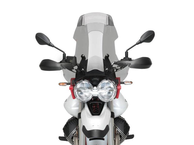 Puig Touring Screen With Extender For Moto Guzzi V85 Evocative Graphics 2021-2023 - Clear