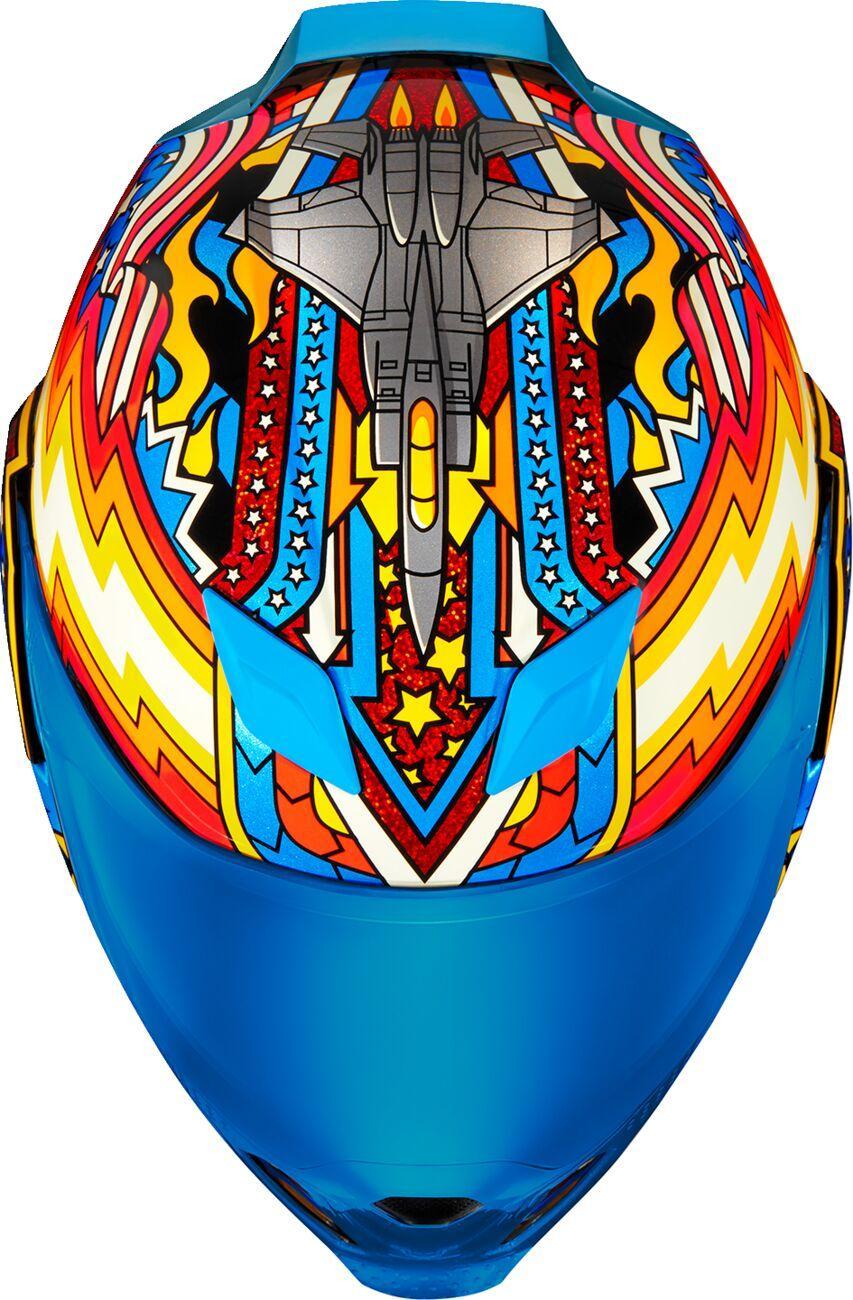 Icon Unisex Airflite Flyboy Helmet - Blue