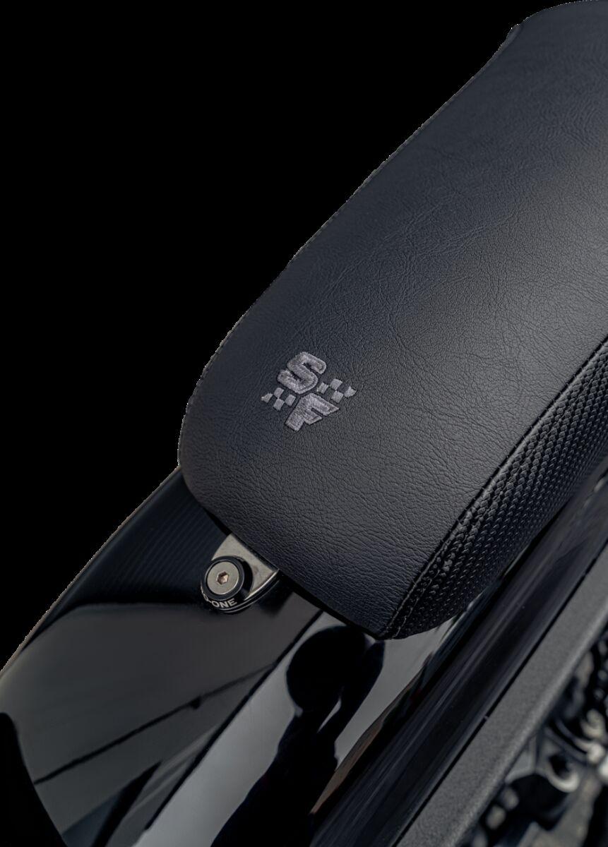 Slyfox The Drifter Seat For Harley Davidson FXD 1340 1996-1998 Carbon Fiber/Gray Logo/Smooth - Black/Grey