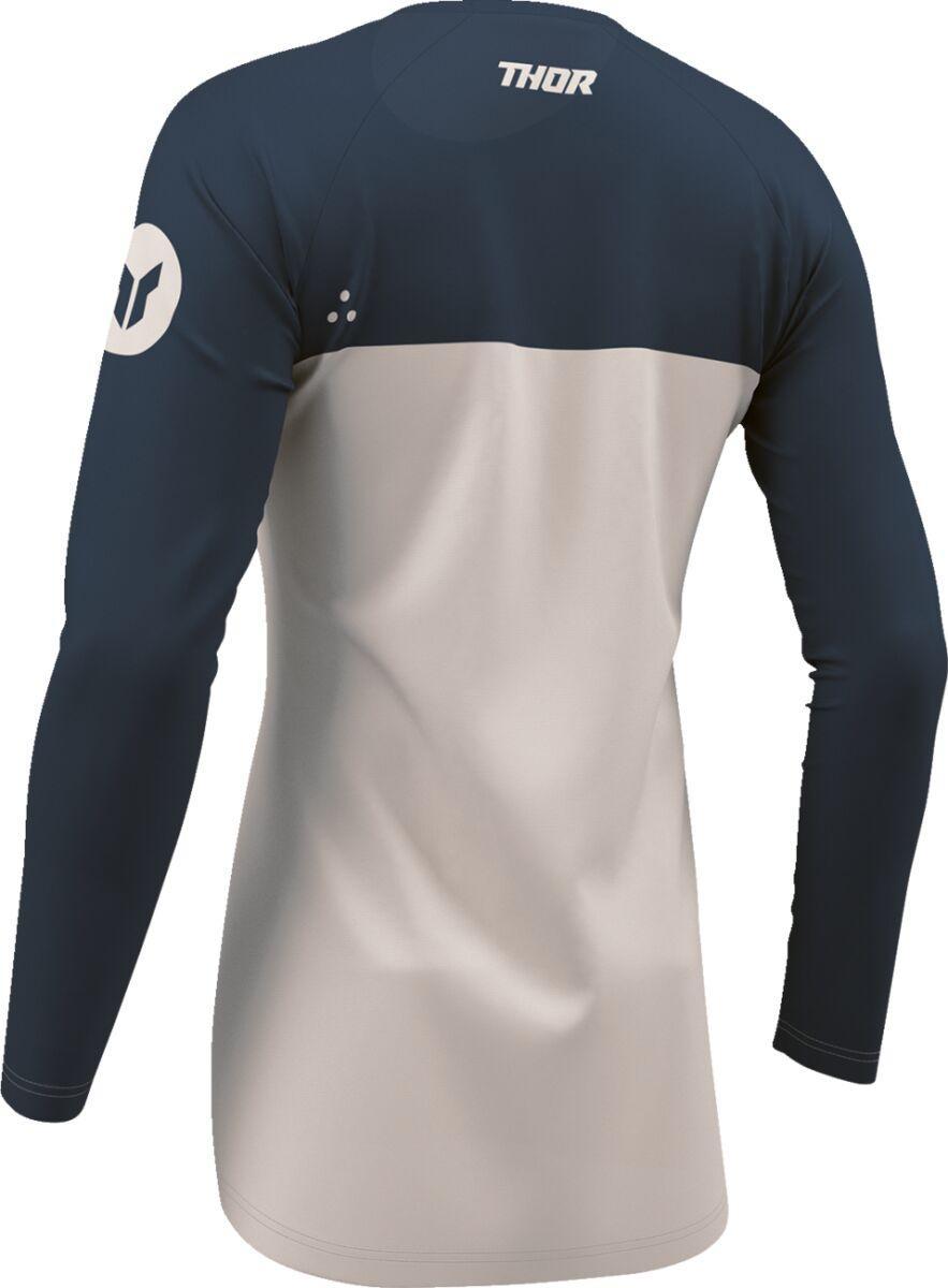 Thor Womens Ridemode Menace Jersey - Light Grey/Midnight Blue