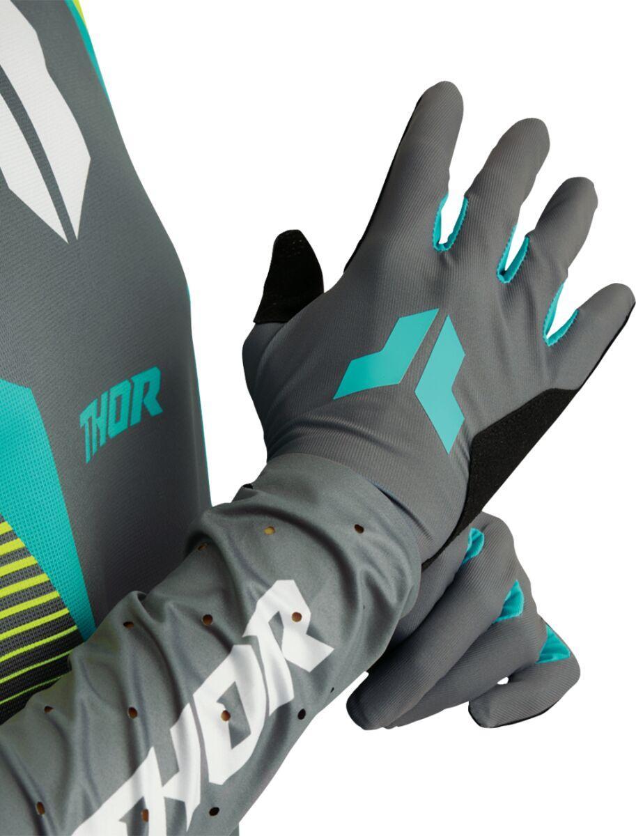 Thor Womens Sportmode Iconic Gloves - Aqua/Black/Grey
