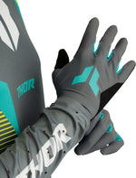 Thor Womens Sportmode Iconic Gloves - Aqua/Black/Grey