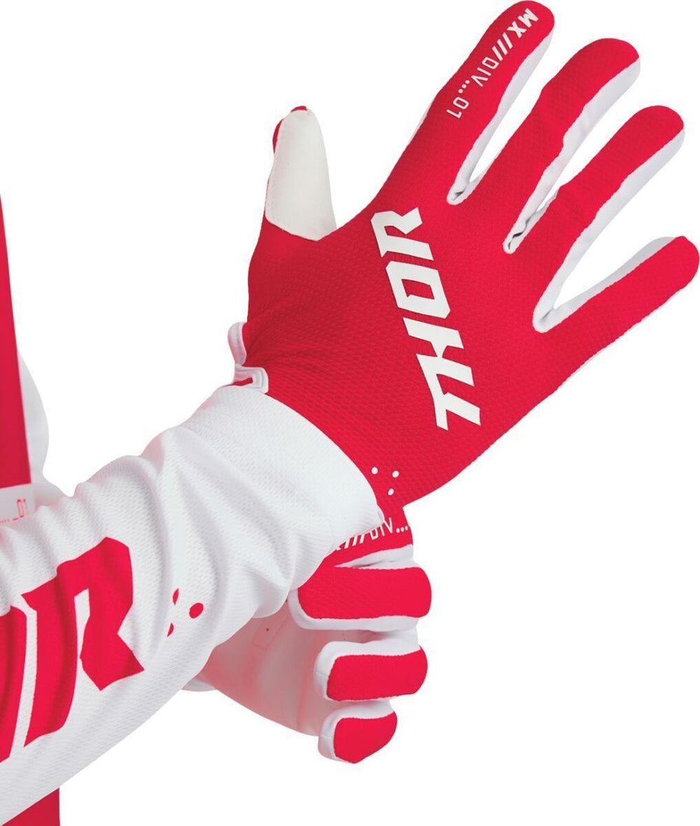 Thor Ridemode Static Gloves - Red/White
