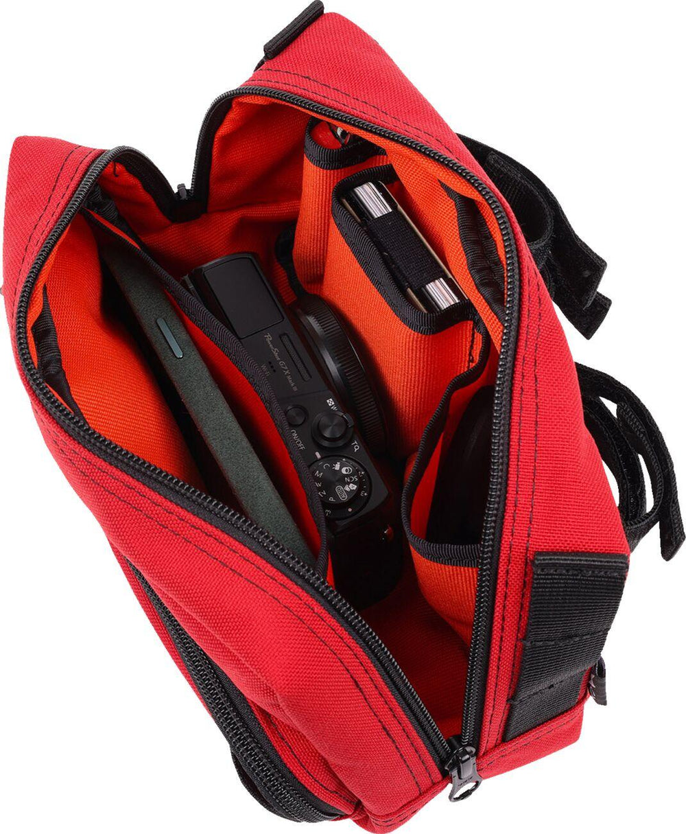 Thrashin Supply Co Handlebar Bag Plus Orange/Red - 12.5cm (5") x 22.9cm (9") x 10 cm (4")
