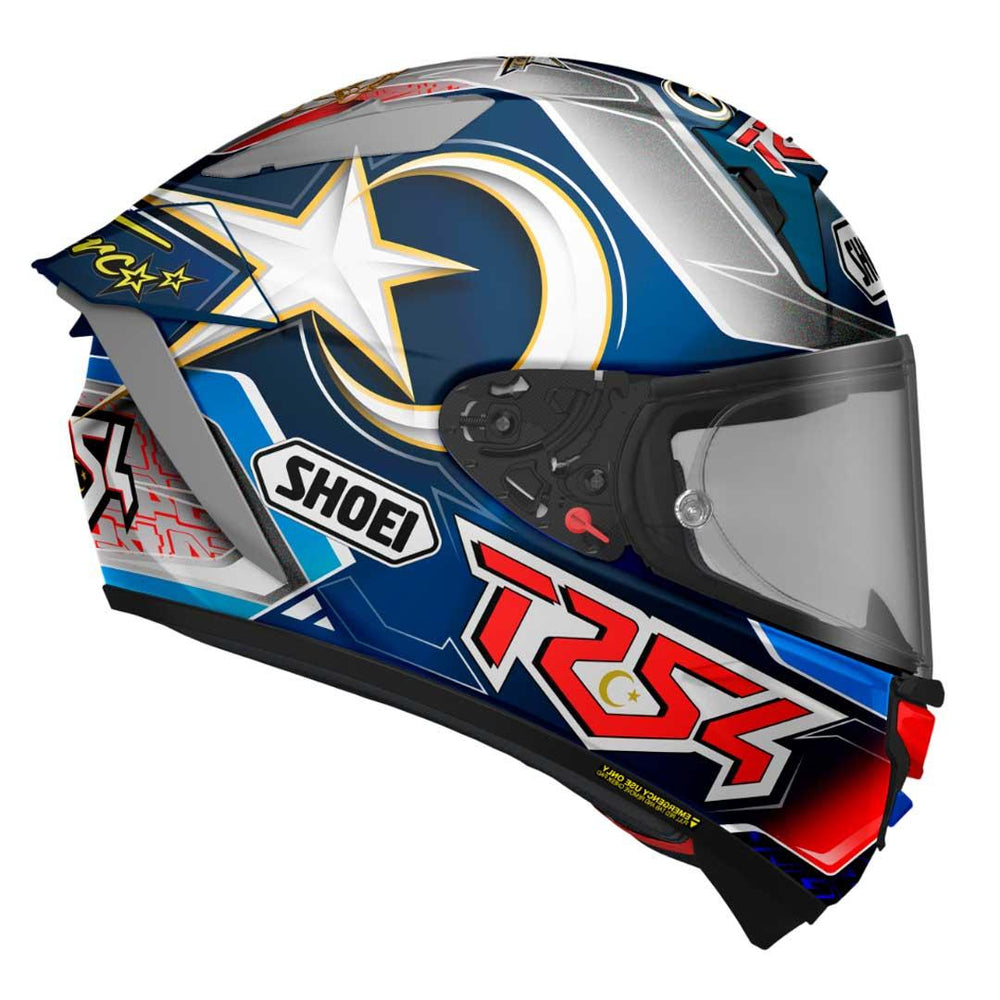 Shoei X-SPR Pro Toprak TC-2 Full Face Motorcycle Helmet - Blue