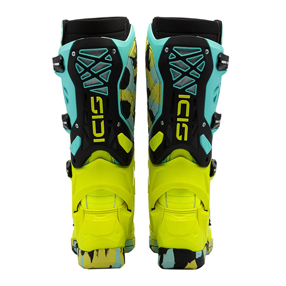 Sidi Crossair X Motocross Boots - Mint/Fluo Yellow