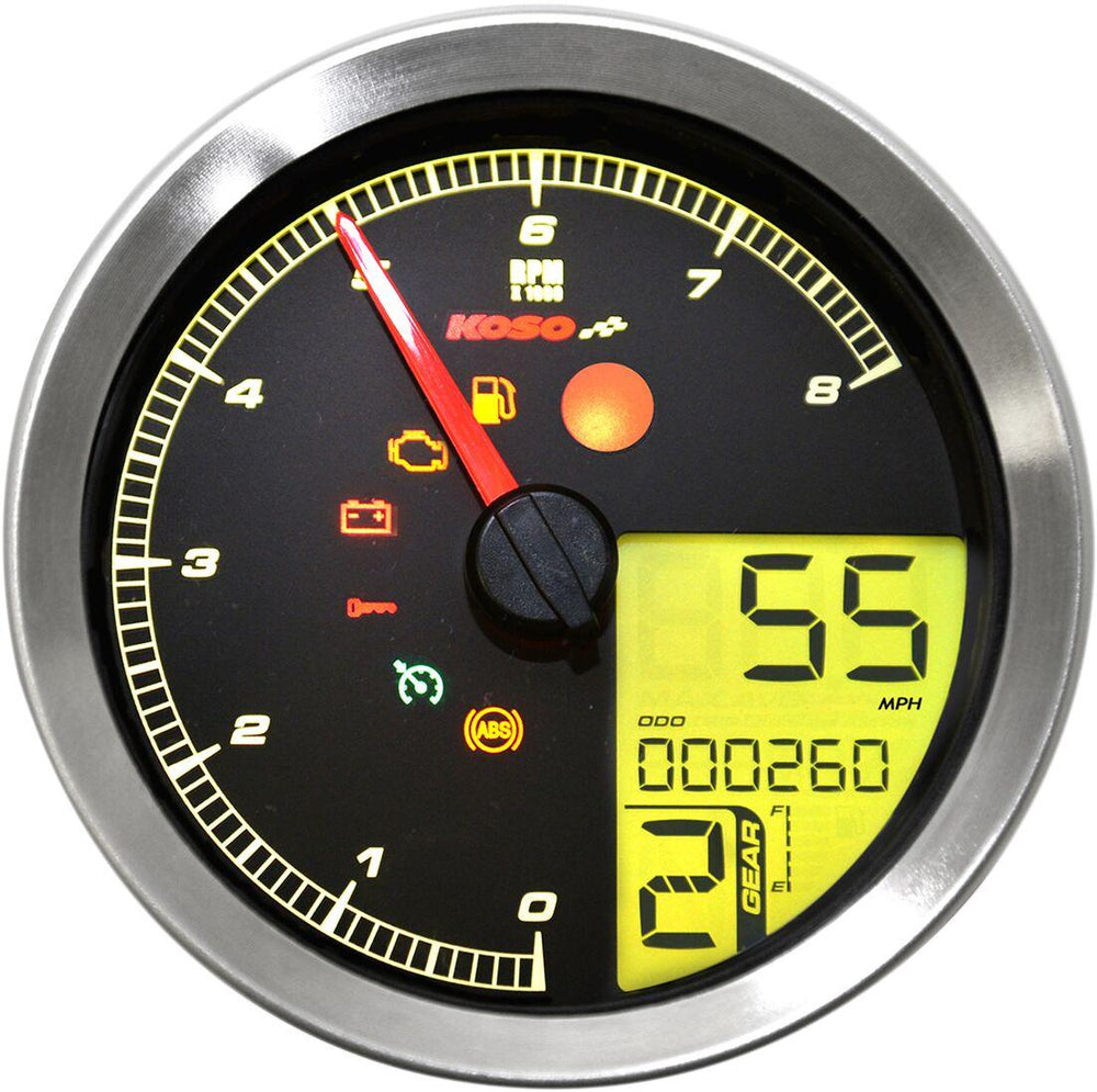 Koso HD-04 Speedometer/Tachometer For Harley Davidson FXD 1450 2004-2005 Chrome
