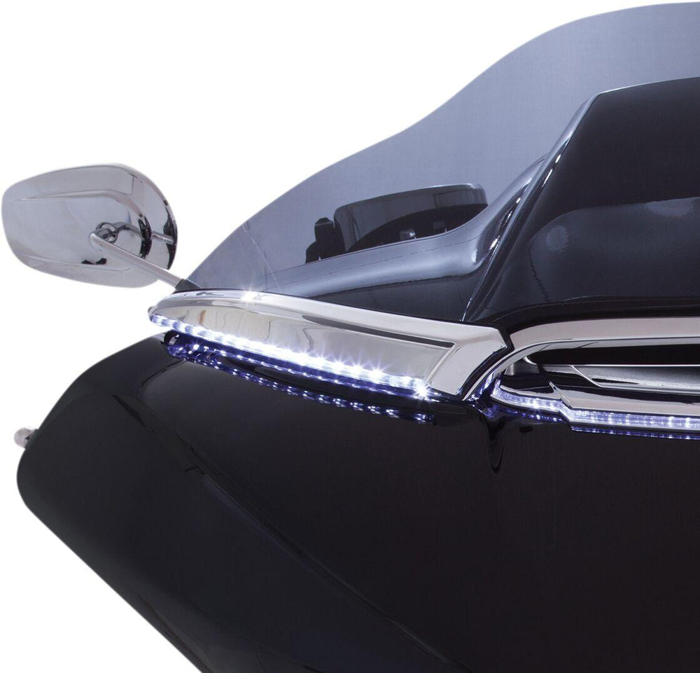 Ciro Horizon LED Lighted Windshield Trim For Harley Davidson FLTRK 1868 ABS 2020-2024 Chrome Clear
