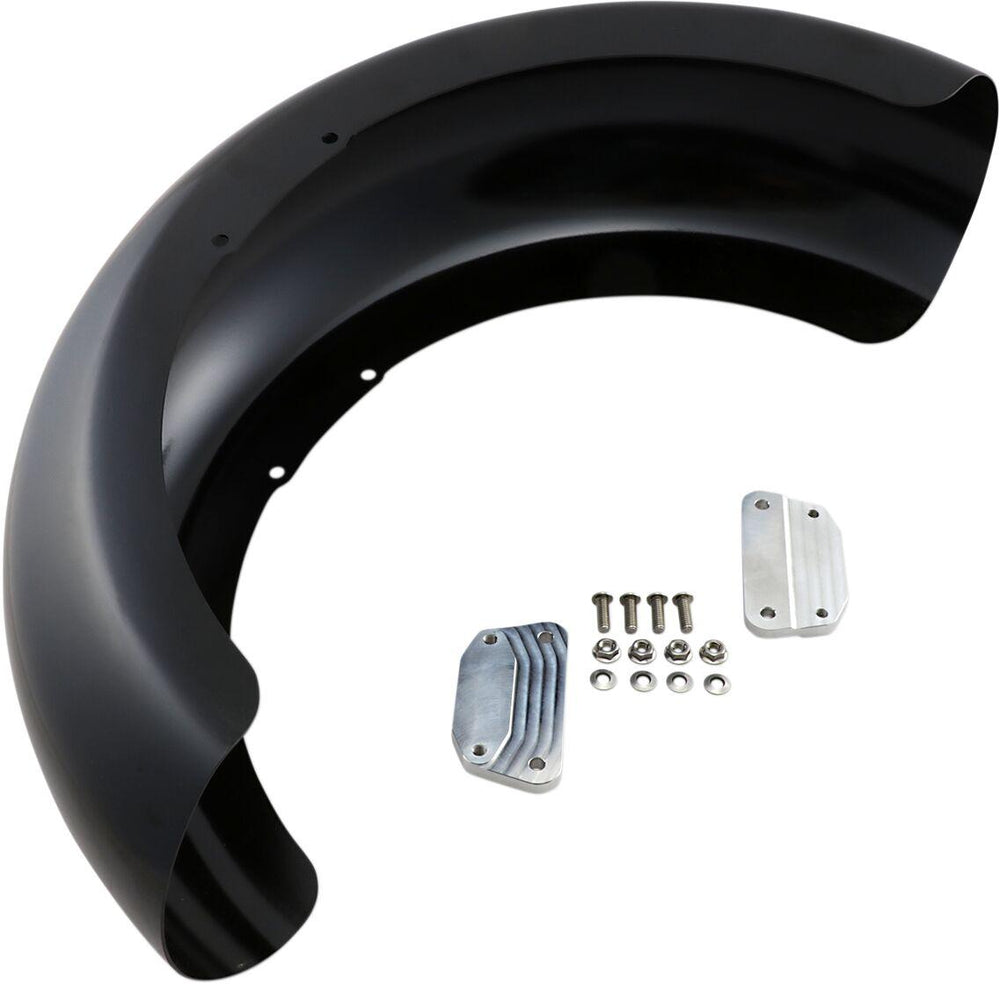 Klock Werks Hugger Front Fender with Mounting Blocks For Harley Davidson FLFB 1750 2018-2020 45.7 cm (18") - Black