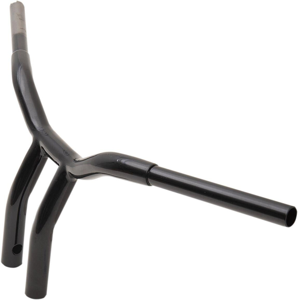 LA Choppers Kage Fighter Welded Bent-Riser Handlebar 25.5 cm (10") - Black
