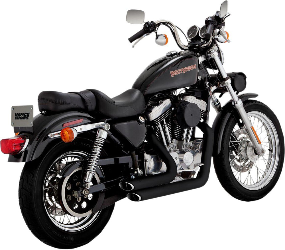 Vance & Hines Shortshots Staggered Exhaust System For Harley Davidson XLH 883 1999-2003 - Black