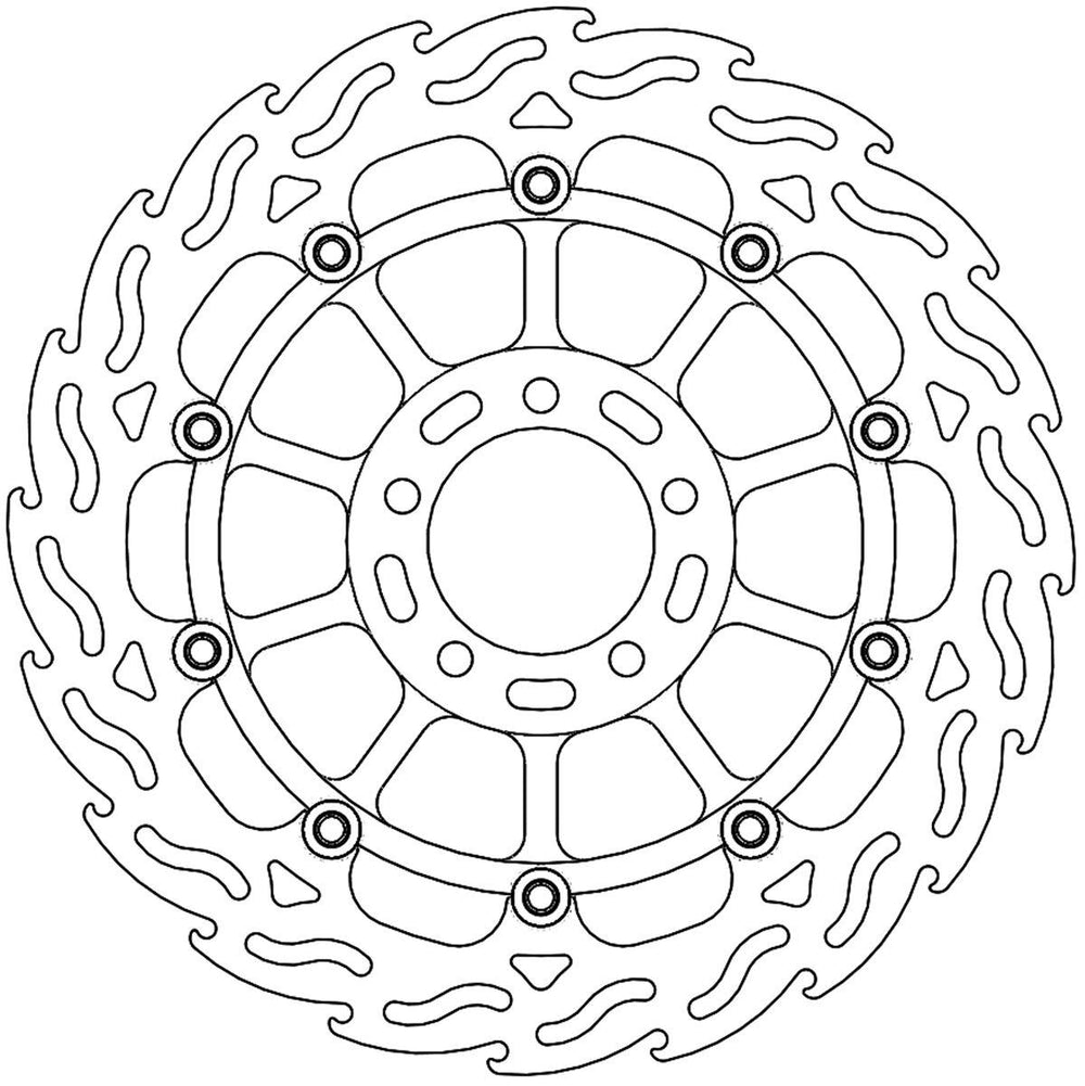 Moto Master Flame Series Floating Brake Disc For Ducati Hypermotard 698 2024 - Front Left