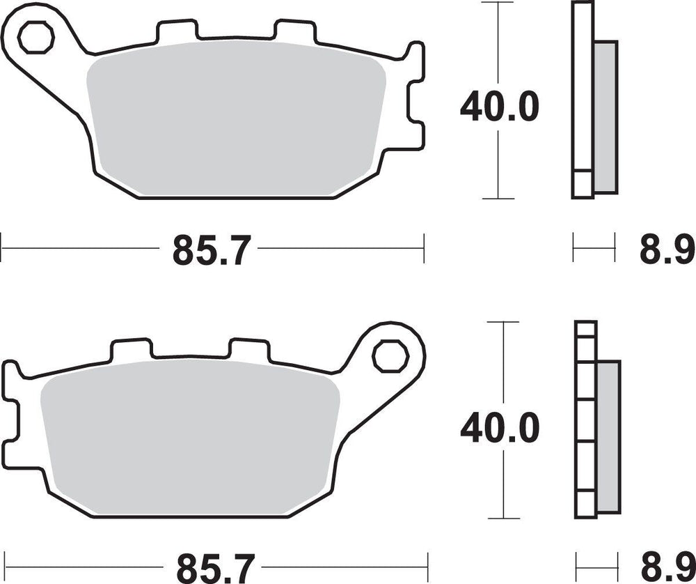 SBS LS Street Excel Sintered Rear Brake Pads For Voge Adventure 500 DS 2023-2024