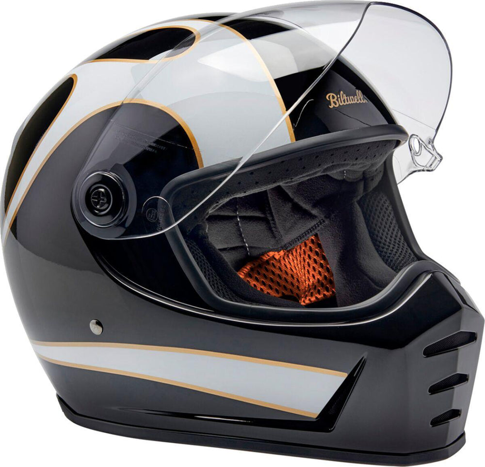 Biltwell Lane Splitter 22.06 Helmet - Black White