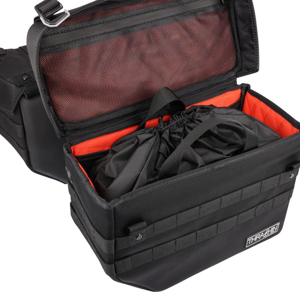Thrashin Supply Co Expedition Saddlebags For Harley Davidson FLD 1690 2012-2013 - Black