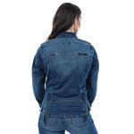 Spada Tura Trucker Ladies Motorcycle Jacket - Washed Blue