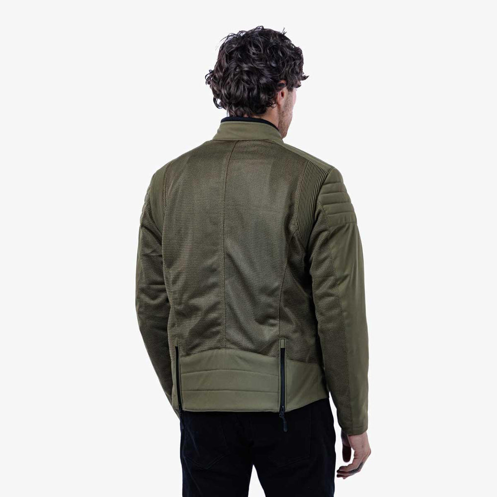 Spada Cafe Air Motorcycle Jacket - Olive Green