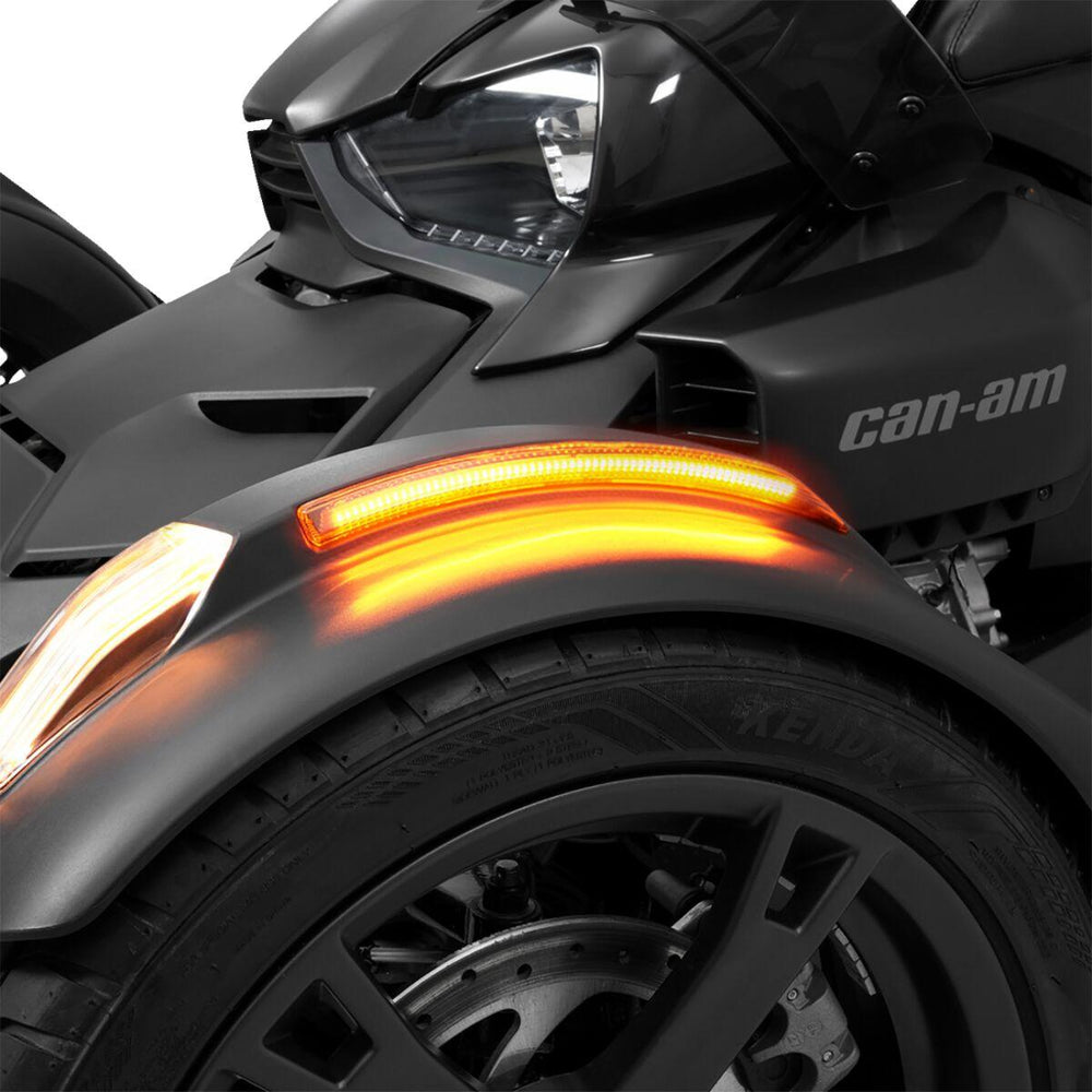 Show Chrome Slayer Front Fender LED Light kit For Can Am Ryker 600 ACE 2019-2024 Amber