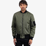 Spada Airforce MA1 Waterproof Motorcycle Bomber Jacket - Olive