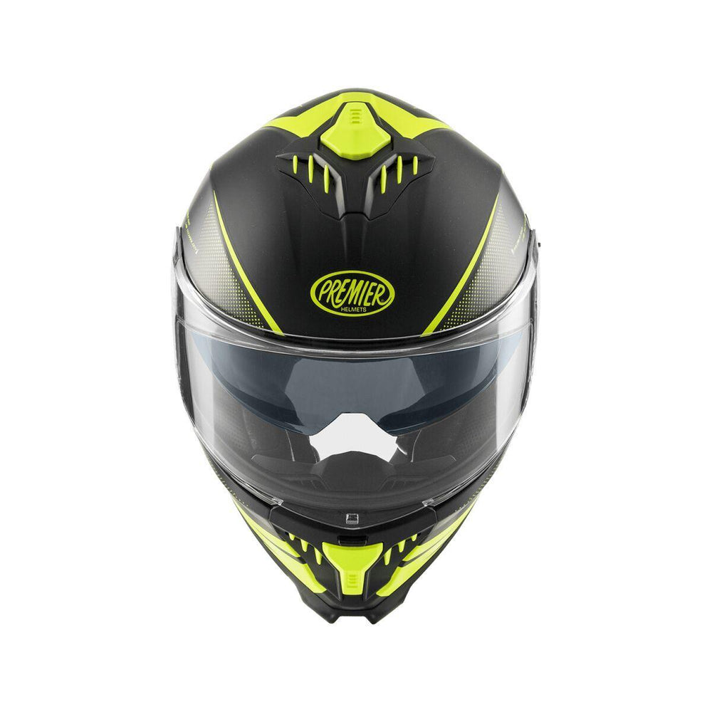 Premier Typhoon FR Helmet - Matte Black/Yellow