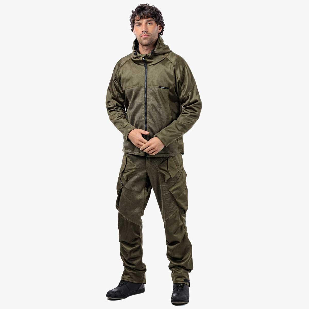 Spada Hooded Air Motorcycle Jacket - Olive Green