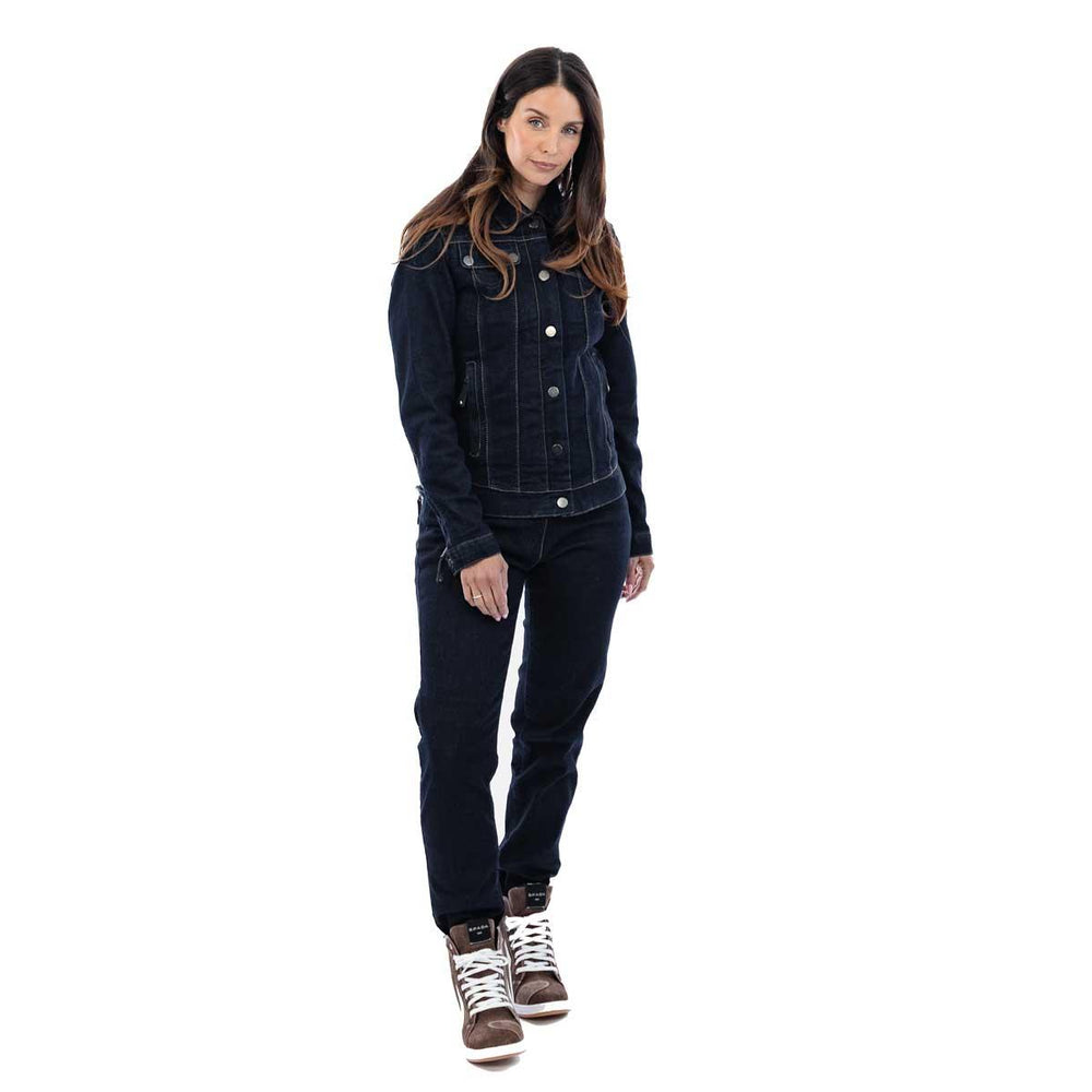 Spada Tura Trucker Ladies Motorcycle Jacket - Rinse Indigo