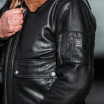 Spada Turbine CE Leather Bomber Jacket Black
