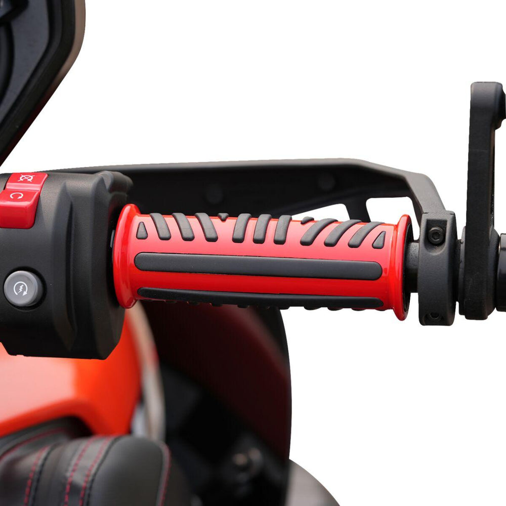Show Chrome Combat Grips For Can Am Ryker 600 ACE 2019-2024 - Black/Red