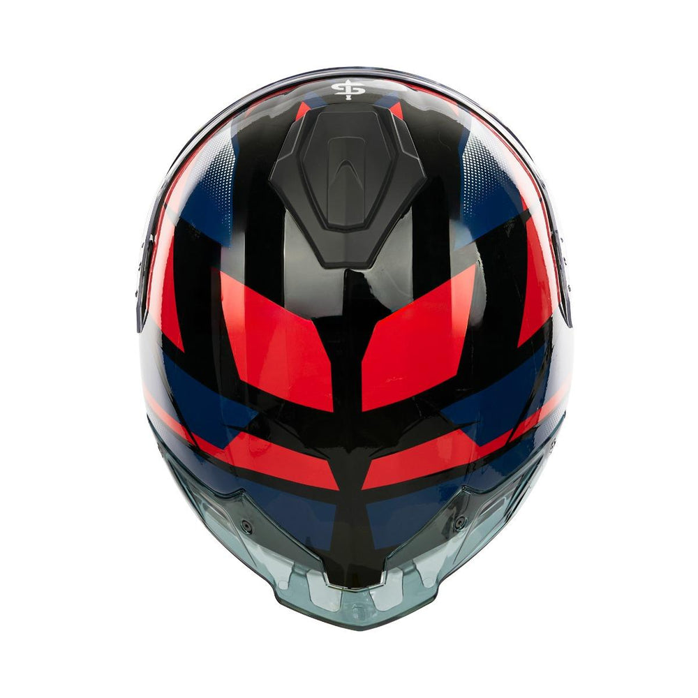 Spada Blade Sabre Full Face Motorcycle Helmet - Black/Blue/Red