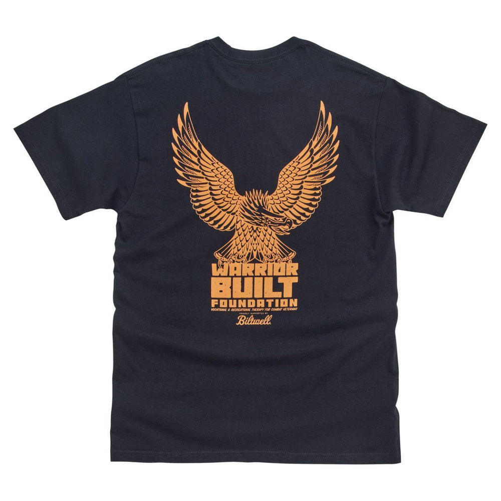 Biltwell Mens Adult Warrior Built Eagle T-Shirt - Black