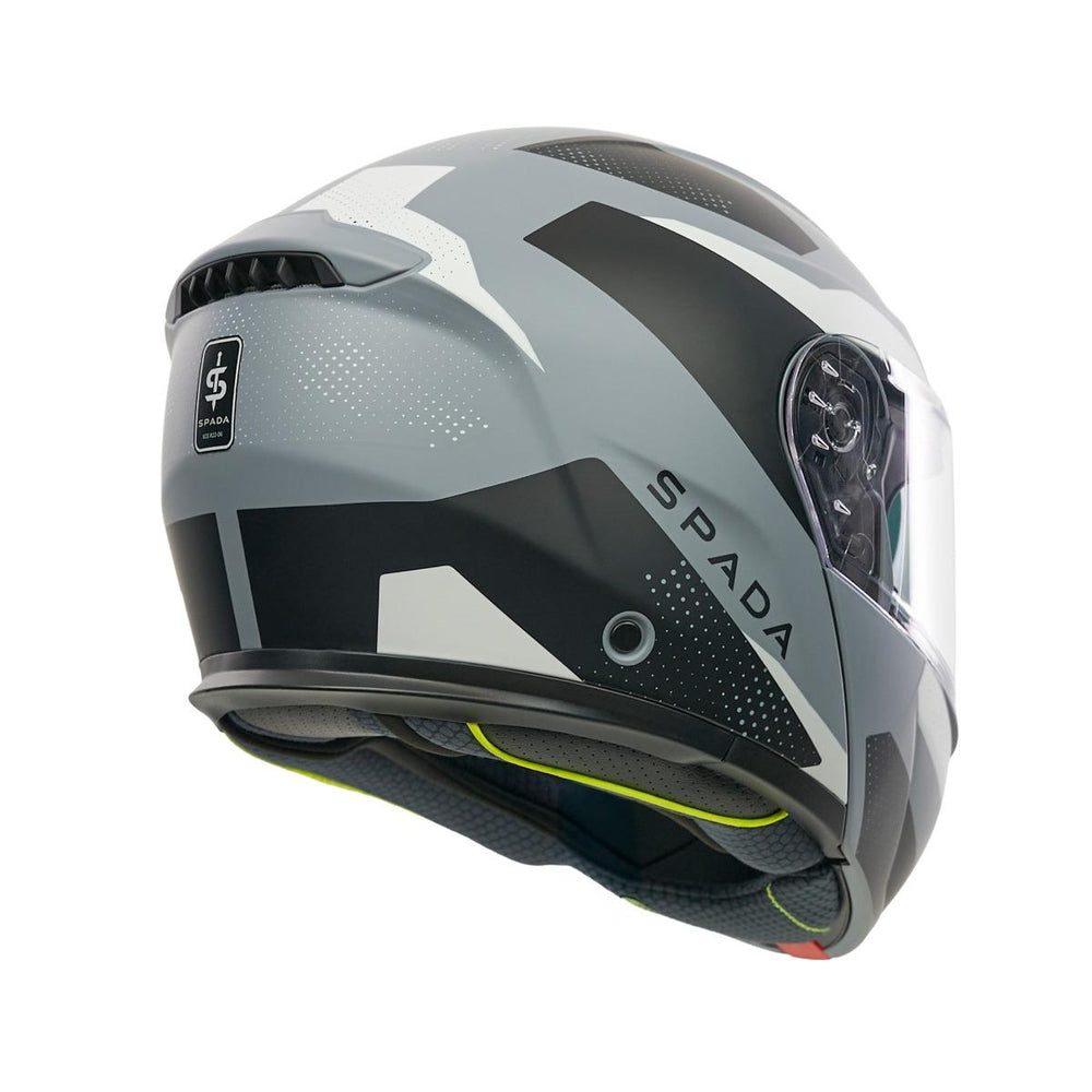 Spada Orion 2 Geo Camo Flip Front Motorcycle Helmet -  Matt Grey