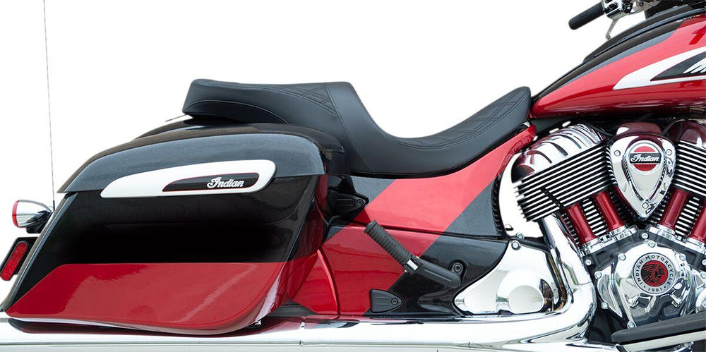 Drag Specialties Forward Positioned Low-Profile Touring Seat For Indian Chief 111 2014-2020 Smooth - Black